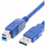 Cable USB Helos 014683 USB 3.2 Gen 1 3m USB A USB B azul