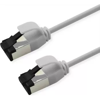 ROLINE Cable de parcheo S/FTP Cat.8.1, delgado, PoE, blanco, 3 m (21.15.3463)