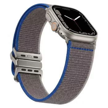 Correa GUAN Premium para Apple Watch 42/44/45/46/49 mm – Gris azulado compatible con Series 1–3