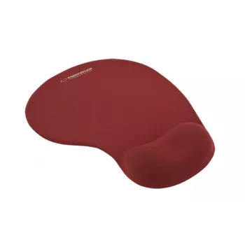 Alfombrilla de ratón ESPERANZA EA137R — superficie de gel roja, base antideslizante, reposamuñecas integrado