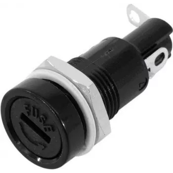 Portafusibles EUROLITE 30207210 con tuerca roscada, montaje en panel
