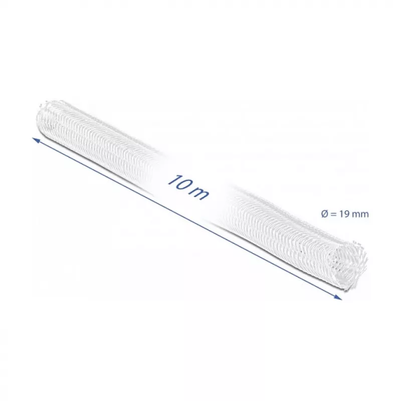 Funda de malla DeLOCK 20819 10 m x 19 mm blanco