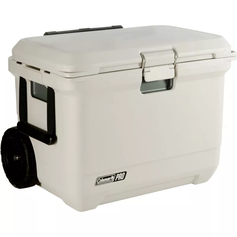 Nevera portátil con ruedas Coleman Pro 55QT blanca 52L 120h