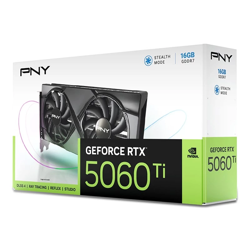 PNY GeForce RTX 5060 Ti 16GB VERTO Dual Fan Tarjeta gráfica (VCG5060T16DFXPB1)