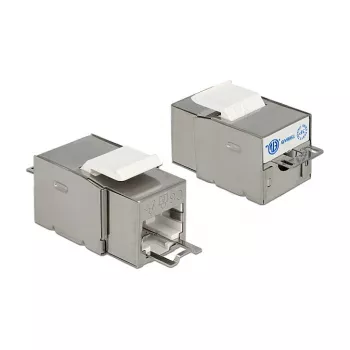 Delock 86404 módulo Keystone RJ45 Secure Cat.6 a LSA, blanco