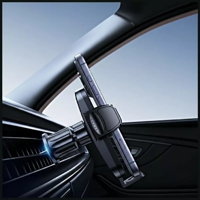 Soporte para coche usams ZJ085 negro — soporte para smartphone de vehículo, pinza ajustable