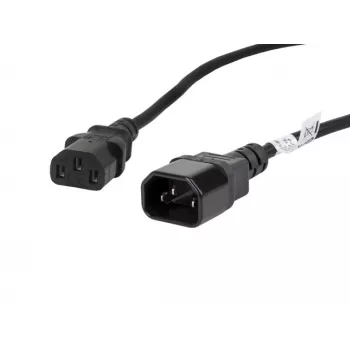 Cable de alimentación Lanberg CA-C13E-11CC-0018-BK negro 1,8 m conector C13 conector C14 (CA-C13E-11CC-0018-BK)