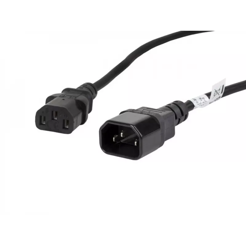 Cable de alimentación Lanberg CA-C13E-11CC-0018-BK negro 1,8 m conector C13 conector C14 (CA-C13E-11CC-0018-BK)