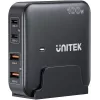Cargador de escritorio Unitek P1229ABK01-EU 100 W con 2× USB-A y 2× USB-C