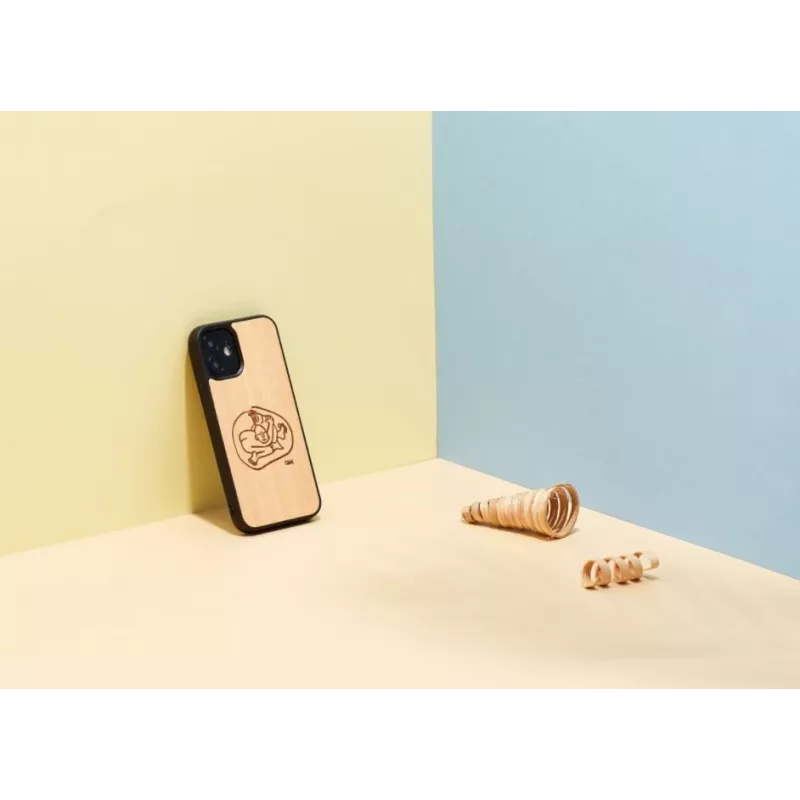 Funda protectora Man and Wood para iPhone 12 mini — diseño de pez para niños