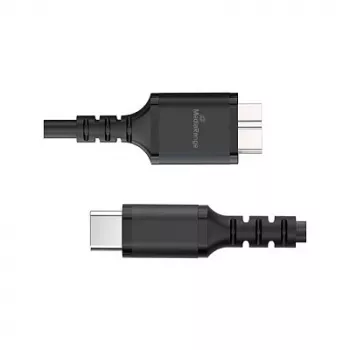 Cable USB MediaRange MRCS257 0,5 m — Micro-USB B a USB-C, USB 3.2 Gen 1 (5 Gbit/s), negro