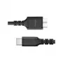 Cable USB MediaRange MRCS257 0,5 m — Micro-USB B a USB-C, USB 3.2 Gen 1 (5 Gbit/s), negro