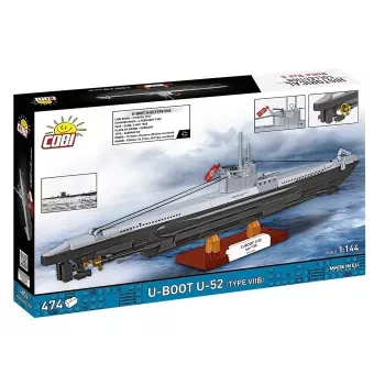 Set de construcción Cobi Submarino U-52 – modelo de 474 piezas