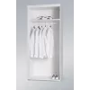 Cama Meble SAMBA 1 BI/CZ armario, blanco / negro brillante