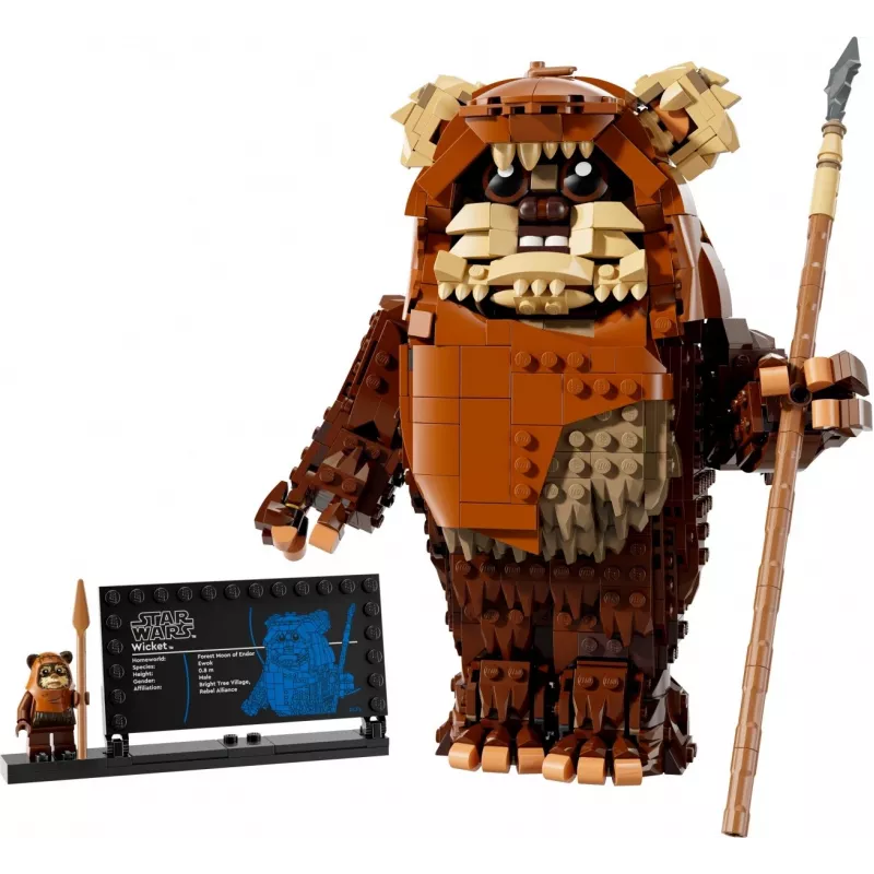 Set LEGO Star Wars Construct Wicket the Ewok 75430 — 1010 piezas, modelo de 230 mm, edad 12+