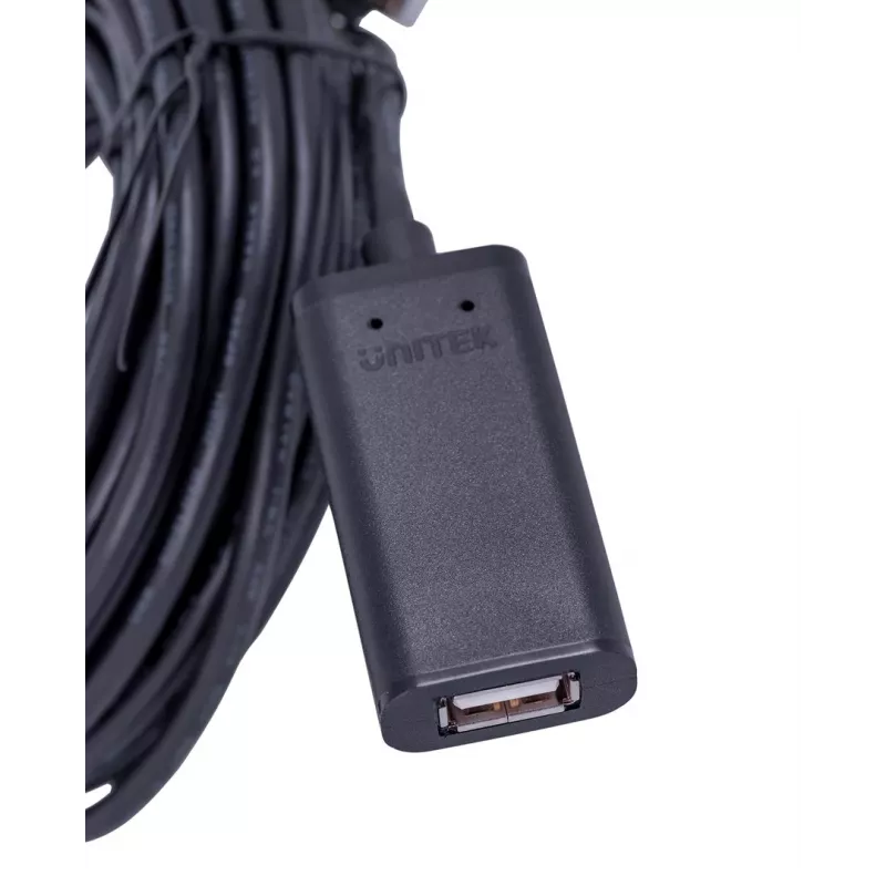 Cable USB UNITEK Y-278 USB 2.0 10 m 2 x USB A USB A negro