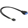 Cable USB 3.0 19 pines a USB 2.0 8 pines DeLOCK 83792 60 cm negro