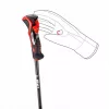 Bastones de esquí Leki 3D AIRFOIL negro/rojo 120 cm