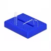 Protoboard DELOCK 18322, placa de prototipos de plástico, azul, 36×46×10 mm