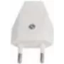 Conector macho de red Bachmann 900.011, blanco, carcasa de plástico, 250 V AC, 2,5 A