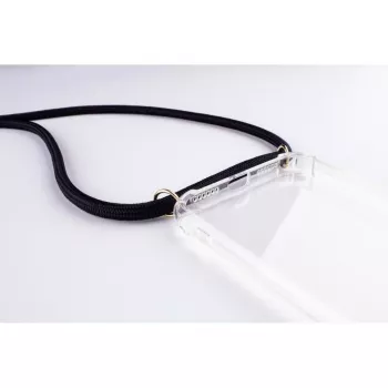 Collar para teléfono Lookabe para iPhone 7/8 Plus — cadena dorada, funda negra