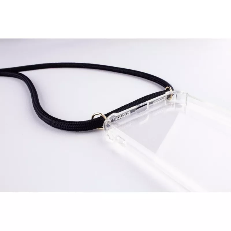 Collar para teléfono Lookabe para iPhone 7/8 Plus — cadena dorada, funda negra