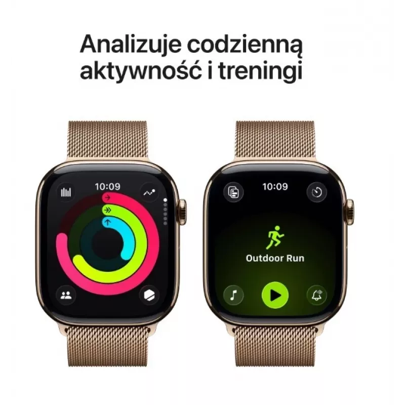 Apple Watch GPS + Cellular 46mm carcasa de titanio dorado correa Milanesa dorada S/M