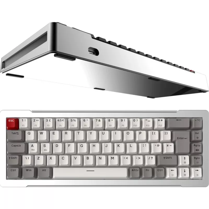 Raijintek MGA-68 teclado gaming, switches Hejin Magnetic Yellow, distribución DE, plateado