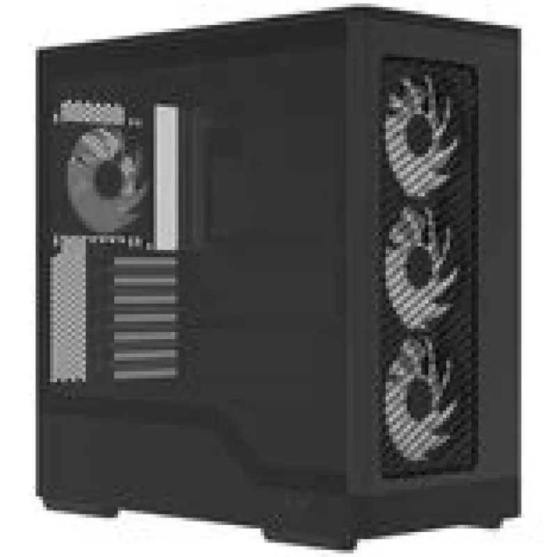 Caja de PC AEROCOOL D520A torre Midi ATX cristal templado RGB — negra