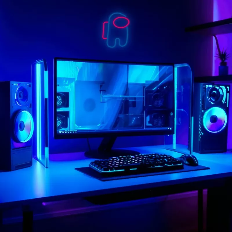Lámpara LED de neón decorativa MANTA SNL27BLT Style Neon Lights ASTRONAUT, lámpara LED de acento de mesa y pared lista para enchufar