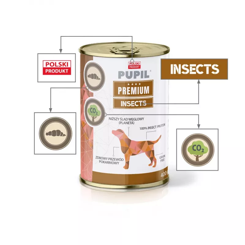 PUPIL Premium Insect - Comida húmeda para perros - 400g