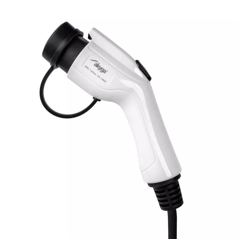 Akyga AK-EC-24 cargador móvil para vehículo eléctrico, GB/T, conector macho CEE de 5 pines, trifásico, 32 A, 22 kW, LCD, 5 m