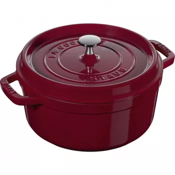 Cocotte redonda de hierro fundido Staub La Cocotte 3,85 L, burdeos