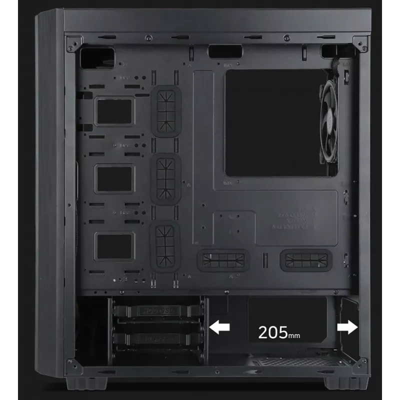 Caja de ordenador Gembird Fornax K500 ATX, Midi-Tower, negra