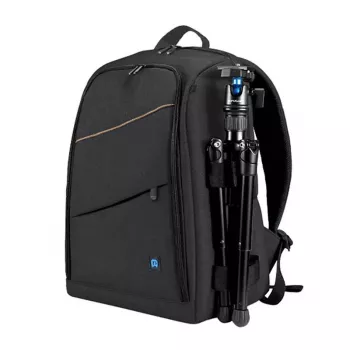 Mochila Puluz PU5011B impermeable negra — bolsa para cámara/accesorios, mochila compacta de protección