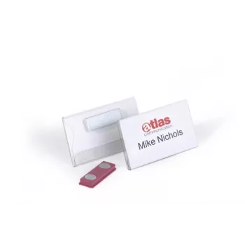 Durable Placa de identificación magnética 40 x 75 mm