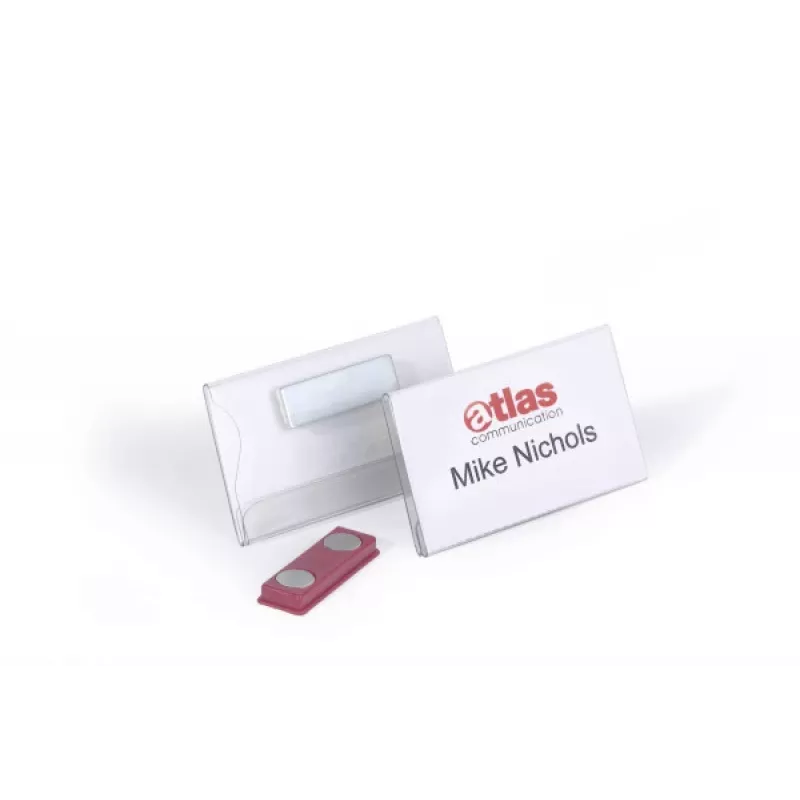 Durable Placa de identificación magnética 40 x 75 mm