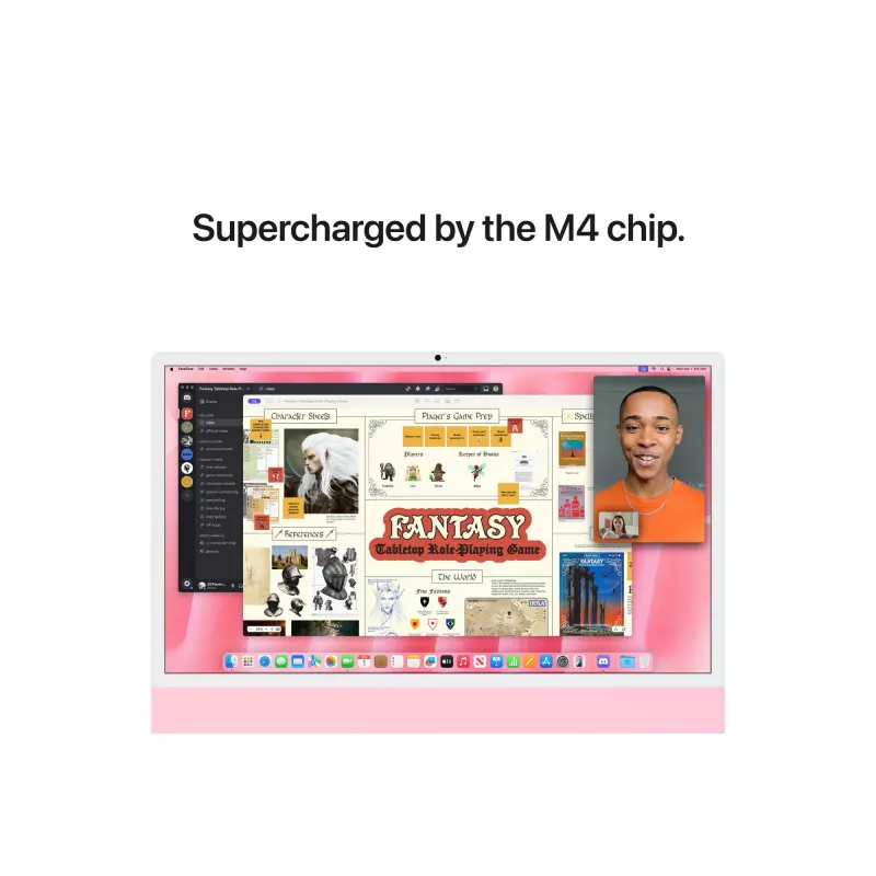 iMac 24 pantalla Retina 4.5k M4, Rosa, M4 (8-CPU/8-GPU), 16GB, 256GB, Alemán, sin Gigabit Ethernet, Magic Mouse, MWUG3D/A