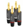 LogiLink Set de conectores banana, 4 piezas (2 pares) para diámetro de cable hasta 4 mm², diseño atornillado - 1 unidad (CA1212)