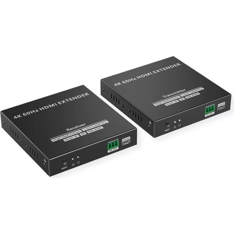 Extensor HDMI por IP VALUE 14.99.3568 4K 60 Hz, transmisión hasta 120 m