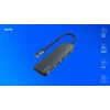 Hub USB SAVIO AK-54 — 4 x USB-A (USB 3.2 Gen 1), host USB-C, negro