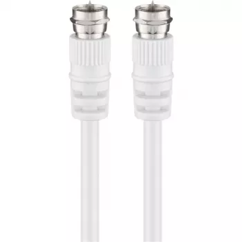 Wentronic Goobay cable de conexión SAT, blanco, 5 m – conector macho F a conector macho F (11725)