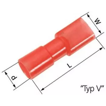 Lapp L-RA 29 V - L-RA 29 V - rojo - conector hembra - recto - latón - poliamida - latón (61794951)