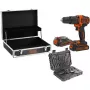 Taladradora Black & Decker BDCHD18B2FC-QW 18V litio-ion 2 baterías