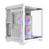 Caja de ordenador Darflash FT350 + 5 ventiladores aRGB (blanca)