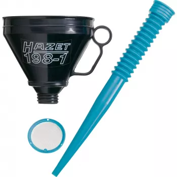 HAZET 198-1 - negro - azul - polipropileno (PP) - acero inoxidable - aceite de motor - combustible - 16,5 cm - 480 mm - 146 g