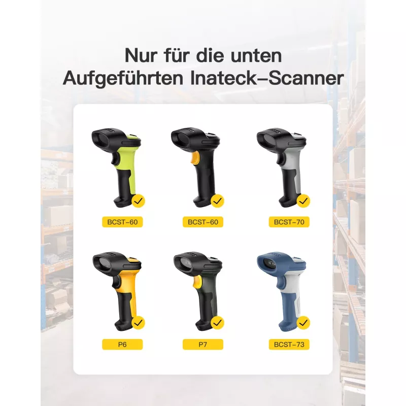 Escáner de códigos de barras Inateck BS04001 2 en 1 inalámbrico recargable por USB