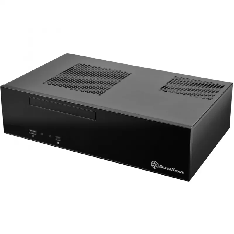 SilverStone MILO ML09 - sobremesa - Mini-ITX - sin fuente de alimentación (SFX12V) - negro - USB/audio (SST-ML09B)