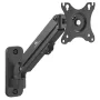 Maclean MC-458 soporte de pared para monitor, muelle de gas, altura regulable, 17-27 pulgadas, hasta 7 kg, VESA 75x75/100x100, negro