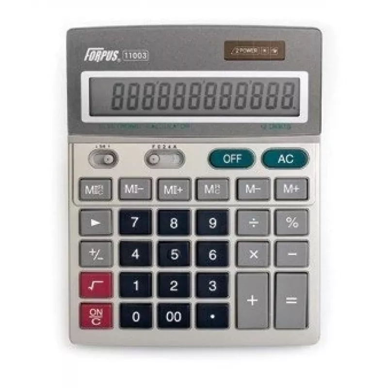 Calculadora de sobremesa Forpus FO11003 Basic Gris